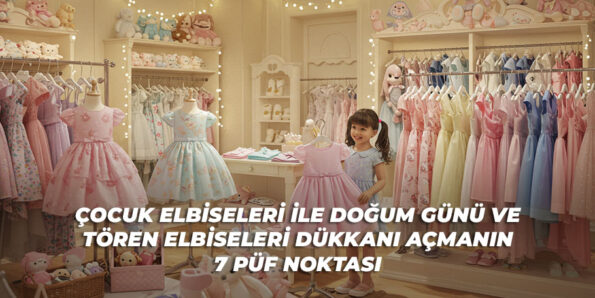 Çocuk Elbiseleri Doğum Günü Tören Elbiseleri Dükkanı Açma görseli