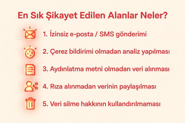 KVKK’ya Uyumlu Değilseniz Web Siteniz Talep Değil Şikayet Üretir 1 kvkk en sık şikayet alanları