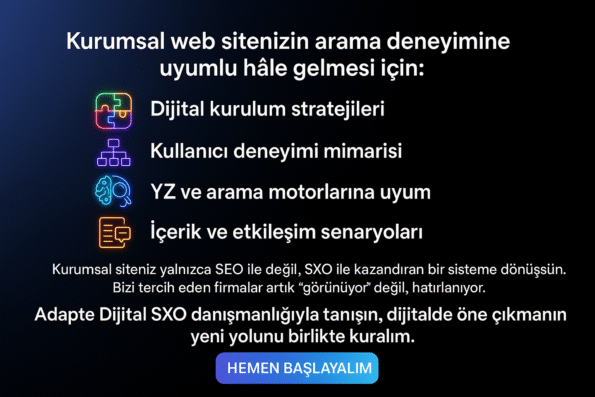 SXO (Arama Deneyimi Optimizasyonu) Ajansı: SXO Uyumlu Dijital Kurulum ve Yönetim 1