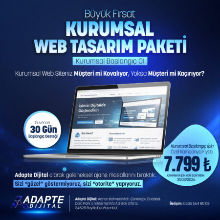Kurumsal Web Tasarım: Kurumsal Başlangıç İçin Özel Kampanya: 01