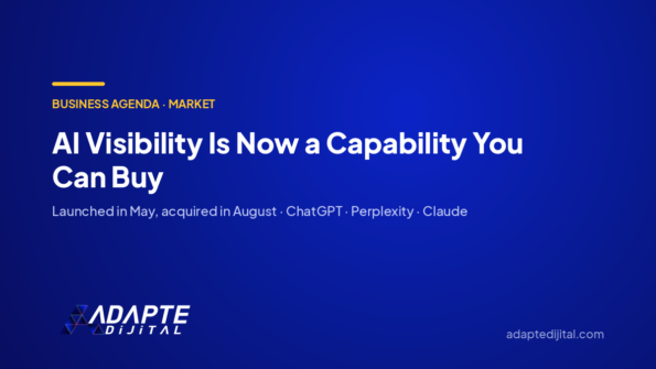 AI Visibility Is Now a Capability You Can Buy — Adapte Dijital cover image