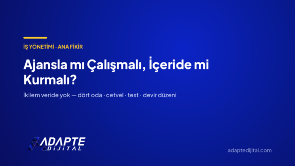 Ajansla mı Çalışmalı, İçeride mi Kurmalı? — Adapte Dijital kapak görseli