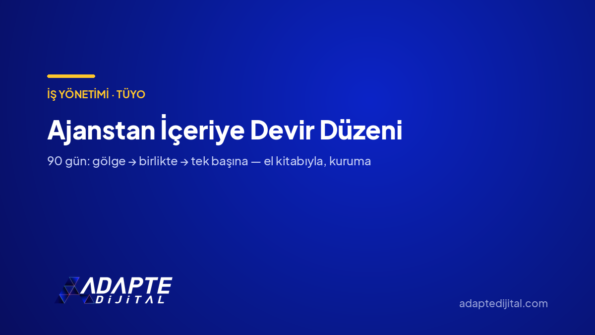 Ajanstan İçeriye Devir Düzeni — Adapte Dijital kapak görseli