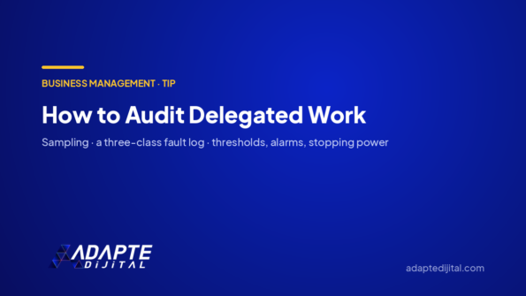 How to Audit Delegated Work — Adapte Dijital cover image
