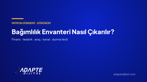 Bağımlılık Envanteri Nasıl Çıkarılır? — Adapte Dijital kapak görseli