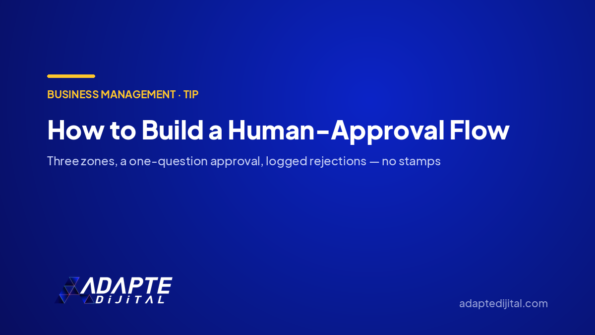 How to Build a Human-Approval Flow — Adapte Dijital cover image