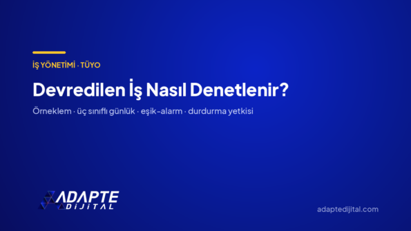 Devredilen İş Nasıl Denetlenir? — Adapte Dijital kapak görseli