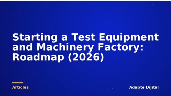 Starting a Test Equipment and Machinery Factory: Roadmap (2026)