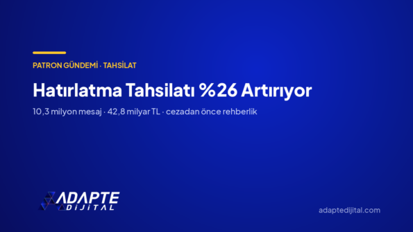 Hatırlatma Tahsilatı Artırıyor — Adapte Dijital kapak görseli