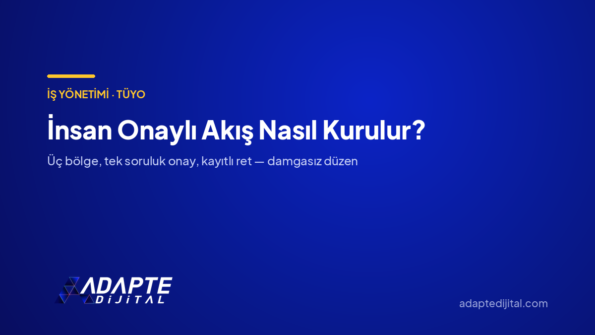 İnsan Onaylı Akış Nasıl Kurulur? — Adapte Dijital kapak görseli