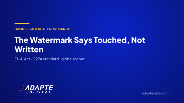 The Watermark Says Touched, Not Written — Adapte Dijital cover image