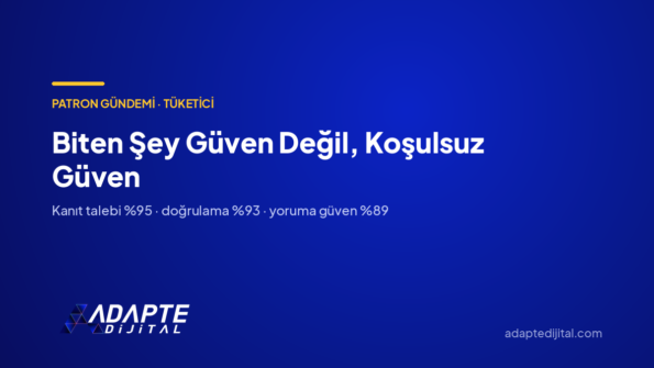 Biten Şey Güven Değil, Koşulsuz Güven — Adapte Dijital kapak görseli