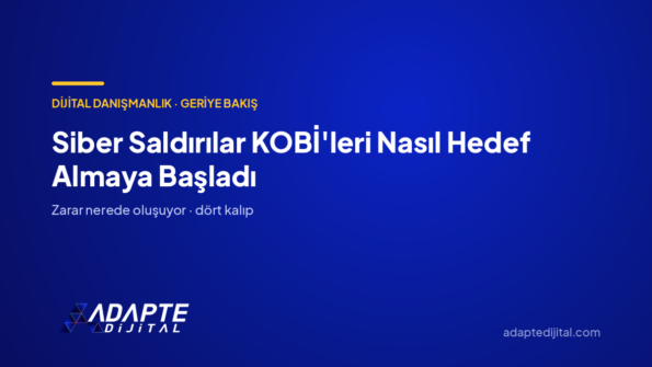 Siber Saldırılar KOBİ'leri Nasıl Hedef Almaya Başladı — Adapte Dijital kapak görseli