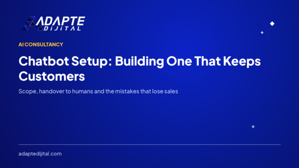 Chatbot Setup: Building One That Keeps Customers — Adapte Dijital kapak görseli