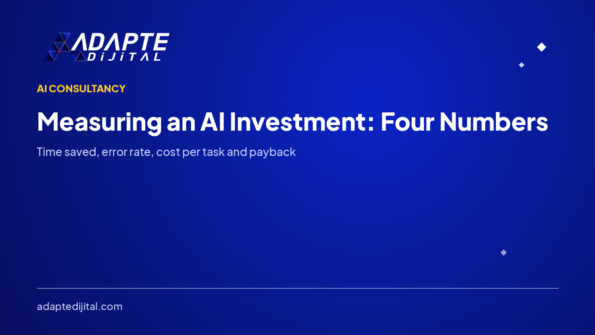 Measuring an AI Investment: Four Numbers — Adapte Dijital kapak görseli
