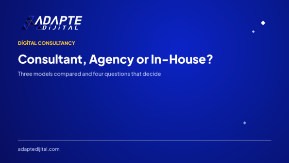 Consultant, Agency or In-House? — Adapte Dijital kapak görseli