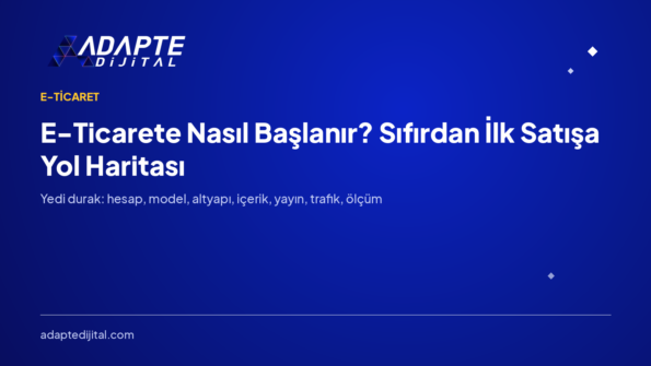 E-Ticarete Nasıl Başlanır? Sıfırdan İlk Satışa Yol Haritası
