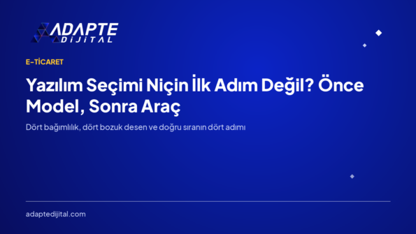 Yazılım Seçimi Niçin İlk Adım Değil? Önce Model, Sonra Araç