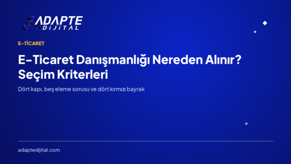 E-Ticaret Danışmanlığı Nereden Alınır? Seçim Kriterleri