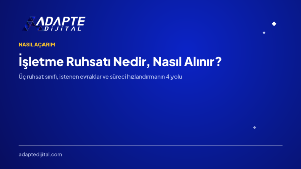İşletme Ruhsatı Nedir, Nasıl Alınır? Belediye Süreci Adım Adım — Adapte Dijital kapak görseli