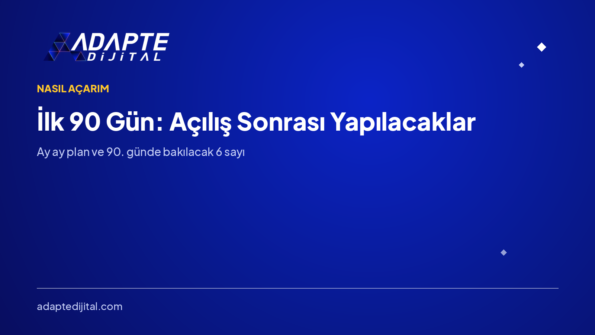 İlk 90 Gün: Açılış Sonrası Yapılacaklar Takvimi — Adapte Dijital kapak görseli