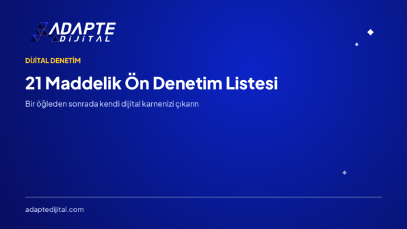 Kendi Kendine Ön Denetim: 21 Maddelik Dijital Sağlık Listesi — Adapte Dijital kapak görseli
