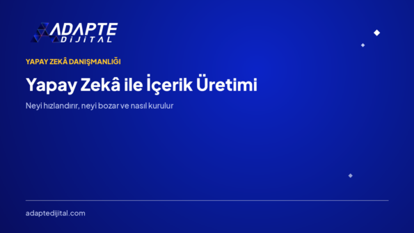 Yapay Zekâ ile İçerik Üretimi: Hız mı, Kalite mi? — Adapte Dijital kapak görseli