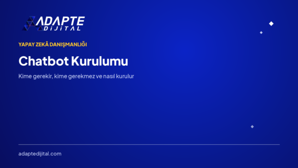 Chatbot Kurulumu: Müşteriyi Kaçırmayan Bot Nasıl Kurulur? — Adapte Dijital kapak görseli
