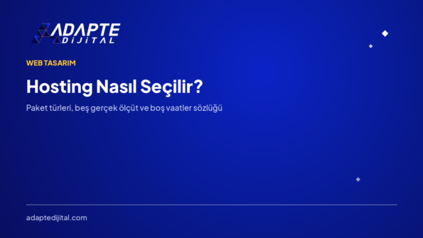 Hosting Nasıl Seçilir? — Adapte Dijital kapak görseli