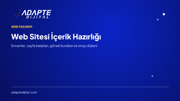 Web Sitesi İçerik Hazırlığı — Adapte Dijital kapak görseli