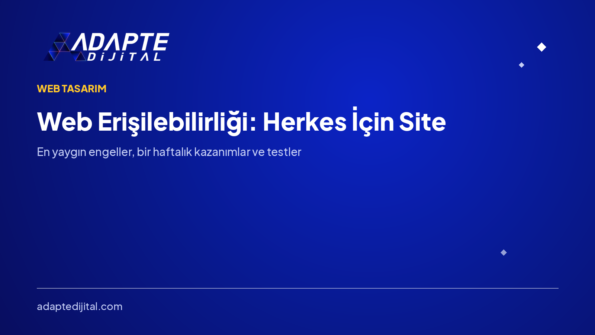Web Erişilebilirliği: Herkes İçin Site — Adapte Dijital kapak görseli
