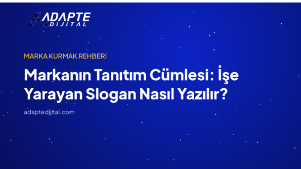 Markanın Tanıtım Cümlesi: İşe Yarayan Slogan Nasıl Yazılır? — Adapte Dijital kapak görseli