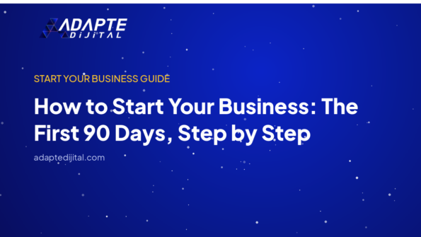 How to Start Your Business: The First 90 Days, Step by Step — Adapte Dijital kapak görseli