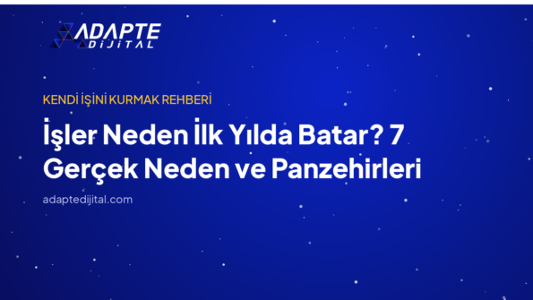 İşler Neden İlk Yılda Batar? 7 Gerçek Neden ve Panzehirleri — Adapte Dijital kapak görseli