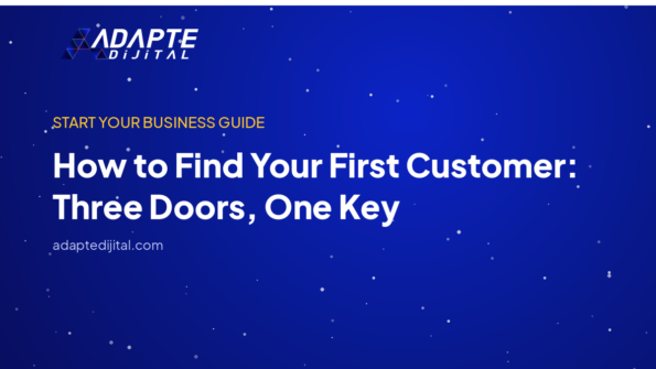 How to Find Your First Customer: Three Doors, One Key — Adapte Dijital kapak görseli