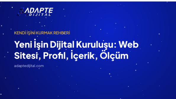 Yeni İşin Dijital Kuruluşu: Web Sitesi, Profil, İçerik, Ölçüm — Adapte Dijital kapak görseli