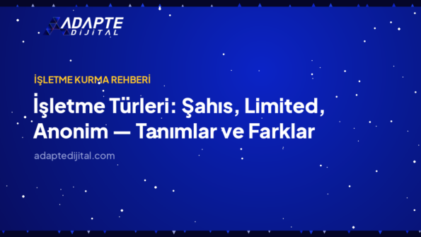 İşletme Türleri: Şahıs, Limited, Anonim — Tanımlar ve Farklar — Adapte Dijital kapak görseli