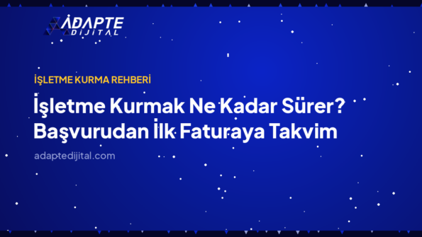 İşletme Kurmak Ne Kadar Sürer? Başvurudan İlk Faturaya Takvim — Adapte Dijital kapak görseli