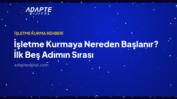 İşletme Kurmaya Nereden Başlanır? İlk Beş Adımın Sırası — Adapte Dijital kapak görseli