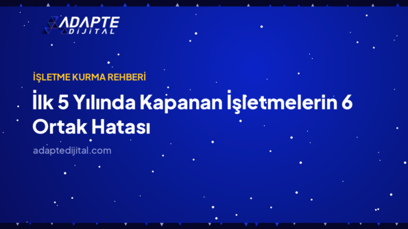 İlk 5 Yılında Kapanan İşletmelerin 6 Ortak Hatası — Adapte Dijital kapak görseli