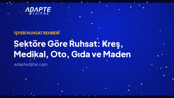 Sektöre Göre Ruhsat: Kreş, Medikal, Oto, Gıda ve Maden — Adapte Dijital kapak görseli