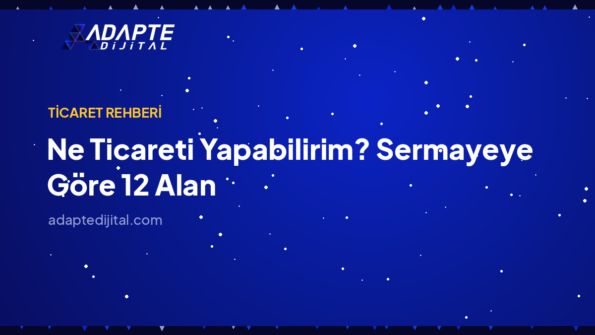 Ne Ticareti Yapabilirim? Sermayeye Göre 12 Alan — Adapte Dijital kapak görseli