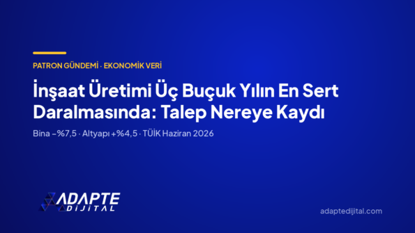 İnşaat Üretimi Üç Buçuk Yılın En Sert Daralmasında: Talep Nereye Kaydı — Adapte Dijital kapak görseli