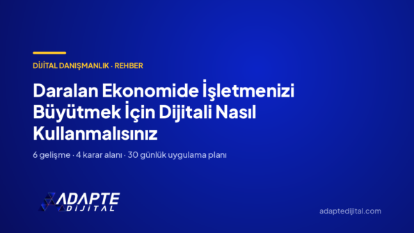 Daralan Ekonomide İşletmenizi Büyütmek İçin Dijitali Nasıl Kullanmalısınız — Adapte Dijital kapak görseli