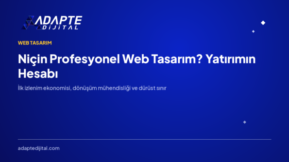 Niçin Profesyonel Web Tasarım? Yatırımın Hesabı