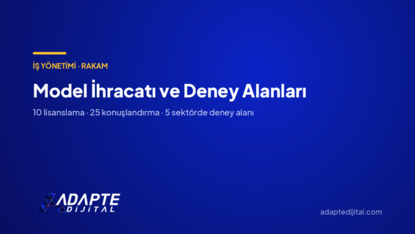Model İhracatı ve Deney Alanları — Adapte Dijital kapak görseli