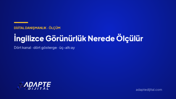 İngilizce Görünürlük Nerede Ölçülür — Adapte Dijital kapak görseli
