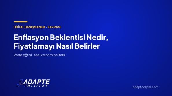 Enflasyon Beklentisi Nedir, Fiyatlamayı Nasıl Belirler — Adapte Dijital kapak görseli