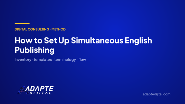How to Set Up Simultaneous English Publishing — Adapte Dijital cover image
