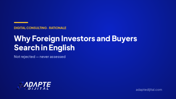 Why Foreign Investors and Buyers Search in English — Adapte Dijital cover image